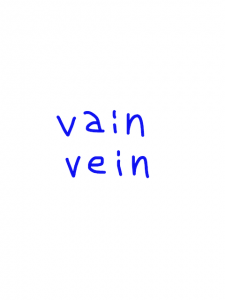 vain/vein　似た英単語/似ている英単語　画像