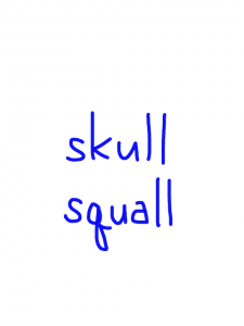 skull/squall　似た英単語/似ている英単語　画像