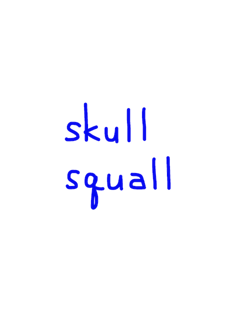 skull/squall　似た英単語/似ている英単語　画像