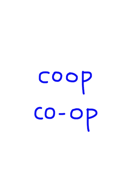 coop/co-op　似た英単語/似ている英単語　画像