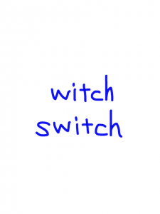 witch/switch　似た英単語/似ている英単語　画像