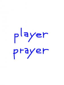 player/prayer　似た英単語/似ている英単語　画像