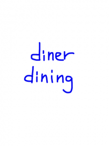 diner/dining　似た英単語/似ている英単語　画像