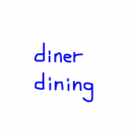 diner/dining　似た英単語/似ている英単語　画像