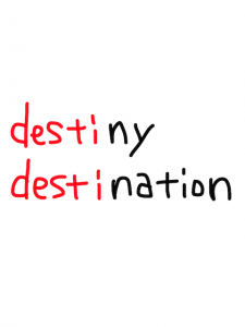 destiny/destination　似た英単語/似ている英単語　画像