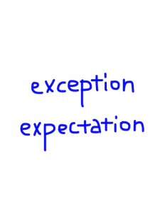 exception/expectation　似た英単語/似ている英単語　画像