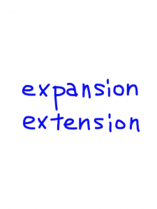 expansion/extension　似た英単語/似ている英単語　画像