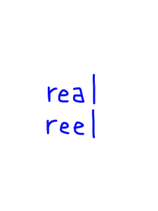 real/reel　似た英単語/似ている英単語　画像