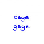 cage/gage　似た英単語/似ている英単語　画像