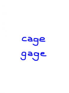 cage/gage　似た英単語/似ている英単語　画像