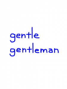 gentle/gentleman　似た英単語/似ている英単語　画像