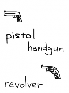 pestle/pistol　似た英単語/似ている英単語　画像