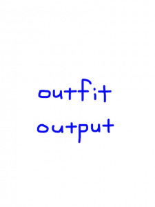 outfit/output　似た英単語/似ている英単語　画像