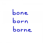 bone/born/borne　似た英単語/似ている英単語　画像