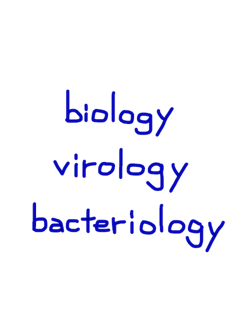 biology/virology/bacteriology　似た英単語/似ている英単語　画像