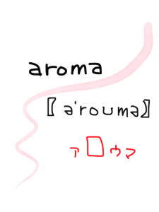 aroma/asthma　似た英単語/似ている英単語　画像