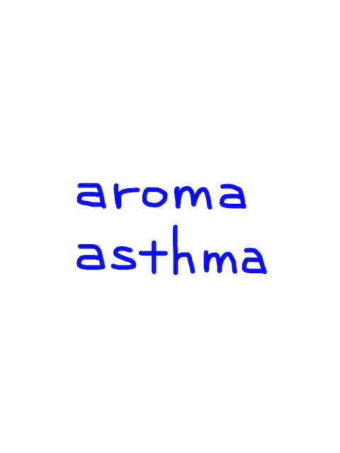 aroma/asthma　似た英単語/似ている英単語　画像