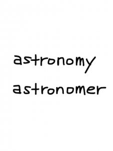 astronaut/astronomer　似た英単語/似ている英単語　画像