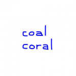 coal/coral　似た英単語/似ている英単語　画像