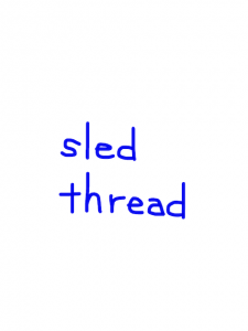 sled/thread　似た英単語/似ている英単語　画像