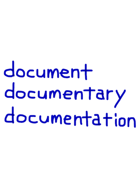 document/documentary/documentation　似た英単語/似ている英単語　画像