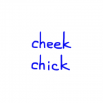 cheek/chick　似た英単語/似ている英単語　画像