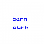 barn/burn　似た英単語/似ている英単語　画像