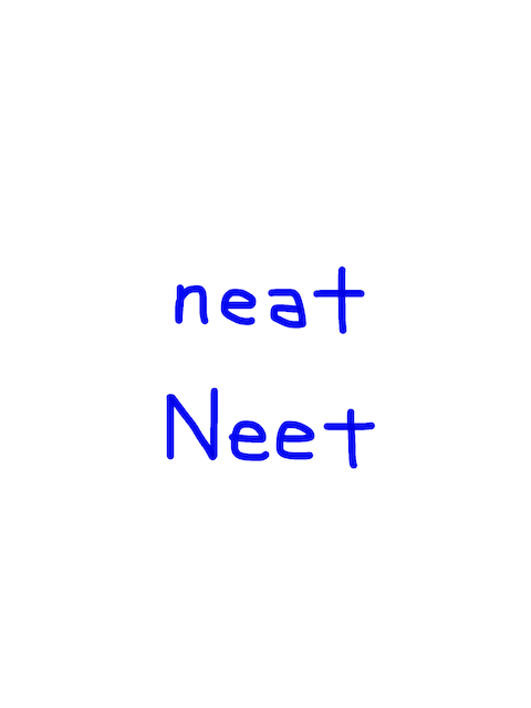 neat/Neet　似た英単語/似ている英単語　画像