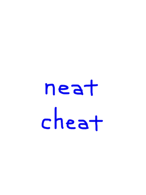 neat/cheat　似た英単語/似ている英単語　画像