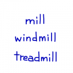 mill/windmill/treadmill　似た英単語/似ている英単語