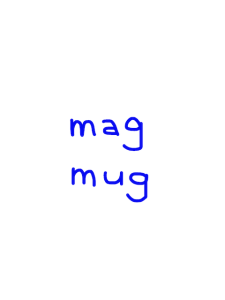 mag/mug　似た英単語/似ている英単語　画像