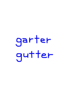 garter/gutter　似た英単語/似ている英単語　画像