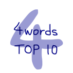 似ている英単語【4words】　アクセスランキング TOP10　画像