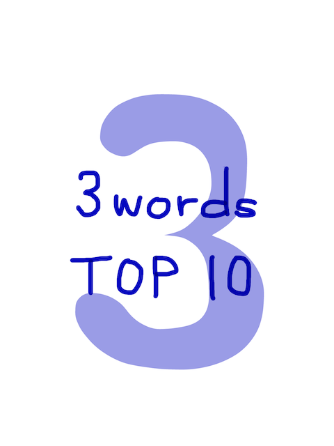 似ている英単語【3words】　アクセスランキング TOP10　画像