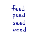 feed / peed / seed / weed　似た英単語/似ている英単語　画像