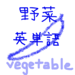 野菜　英単語　似た英単語/似ている英単語　画像